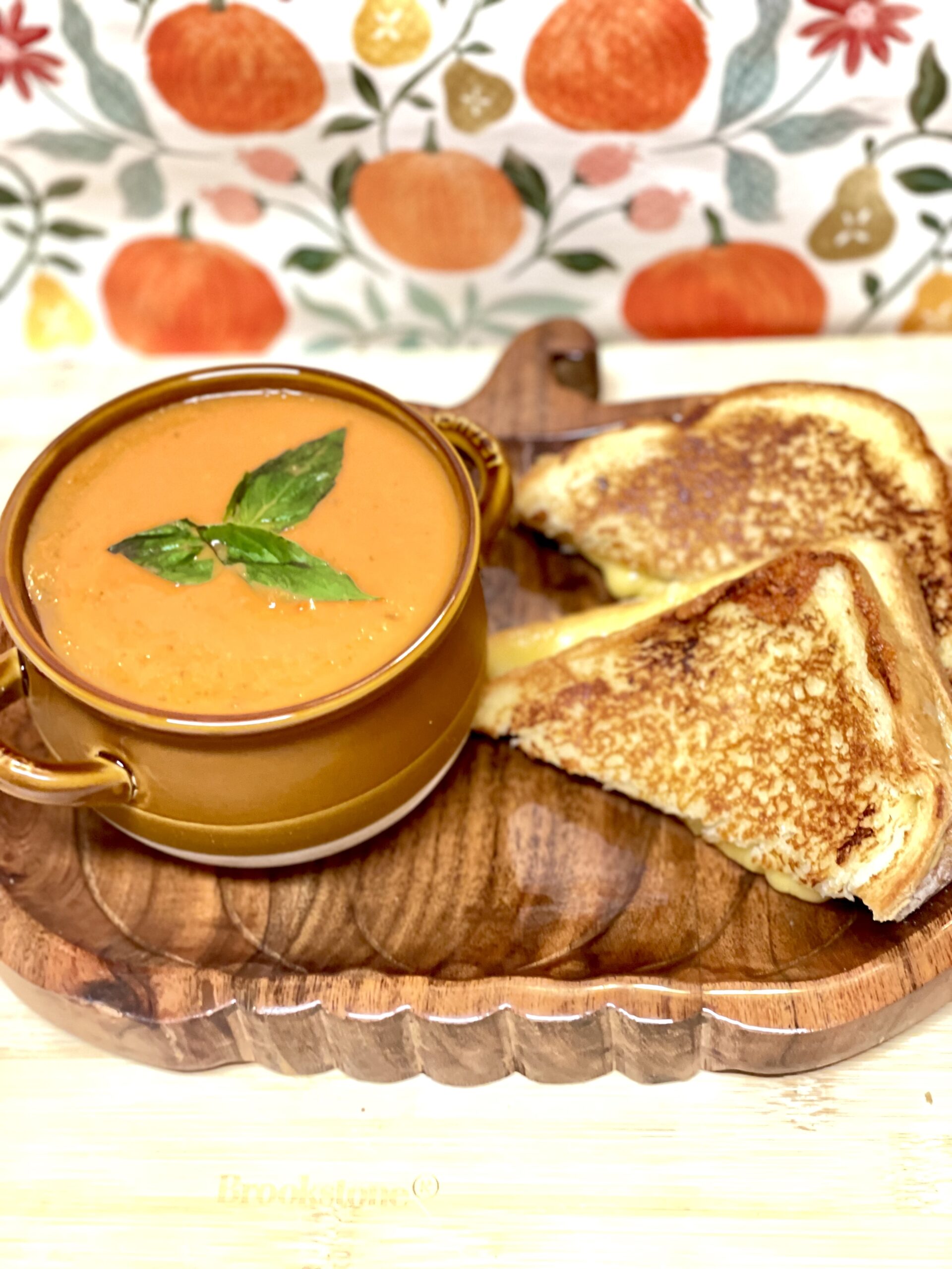 Cream of Tomato Soup & Grilled Cheese Sandwich! Everyone’s favorite…